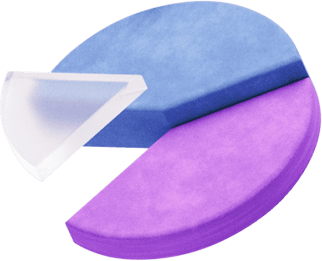 Стилизованное изображение круговой диаграммы