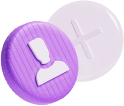 Значок "+" и значок с человеком